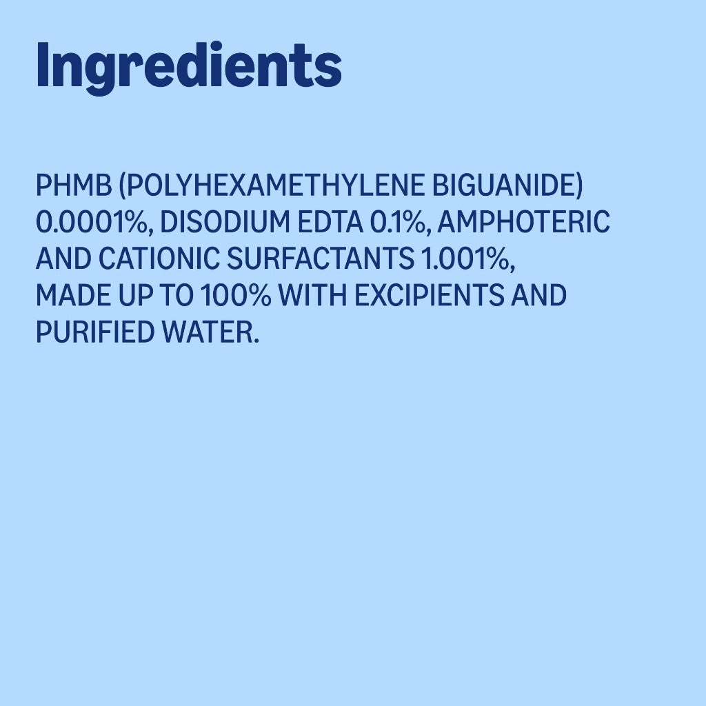 Healthcare by Amazon All-In-One Contact Lens Solution - Soft Lenses, Bio-Tolerable, Sensitive Eyes, 3 x 360ml - Damaged Box