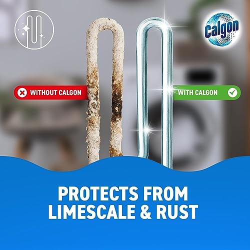 Calgon 4-in-1 Washing Machine Cleaner and Water Softener Tablets, 75 Count , Removes Limescale, Residue, Dirt, Rust & Malodours , Deep Clean , XL Pack Size - New