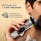 Philips Shaver i9000 Prestige Ultra, Wet & Dry Electric Shaver, Chrome, Skin IQ Pro Technology, Triple Lift & Cut System, 360 Rotating NanoTech Precision Blades, 5 Shaving Modes, Model XP9404/31 - Like New