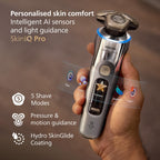 Philips Shaver i9000 Prestige Ultra, Wet & Dry Electric Shaver, Chrome, Skin IQ Pro Technology, Triple Lift & Cut System, 360 Rotating NanoTech Precision Blades, 5 Shaving Modes, Model XP9404/31 - Like New