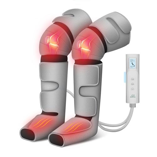 Snailax Leg Massager with Heat, Compression, Knee Massager with 3 Modes & 3 Intensities, 4D Kneading Calf Massage Machine for Most Size, Gifts for Men Women - Like New