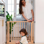 Safetots Wooden Elegance Baby Gate - Natural, Pressure Fit, 87-95cm - Child Safety Barrier - Very Good