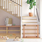 Safetots Wooden Elegance Baby Gate - Natural, Pressure Fit, 87-95cm - Child Safety Barrier - Very Good