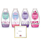 Nuage Talc Free Body Powder 250g x 4 Pack - Lavender, Rose, Water Lily, Cherry Blossom - Moisture Absorbing for Men & Women - New