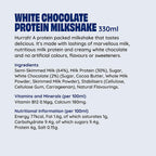 Shaken Udder White Chocolate Protein Milkshake - 8 x 330ml - High Protein, Calcium, Gluten-Free Drink - Damaged Box - BBE 02/2027