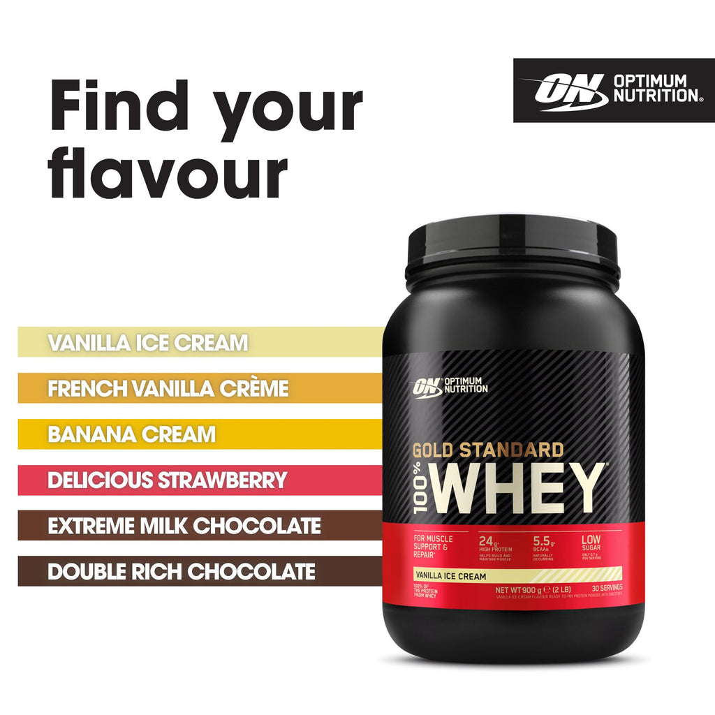 Optimum Nutrition Gold Standard 100% Whey Protein Powder,900 g - New - BBE 06/2027