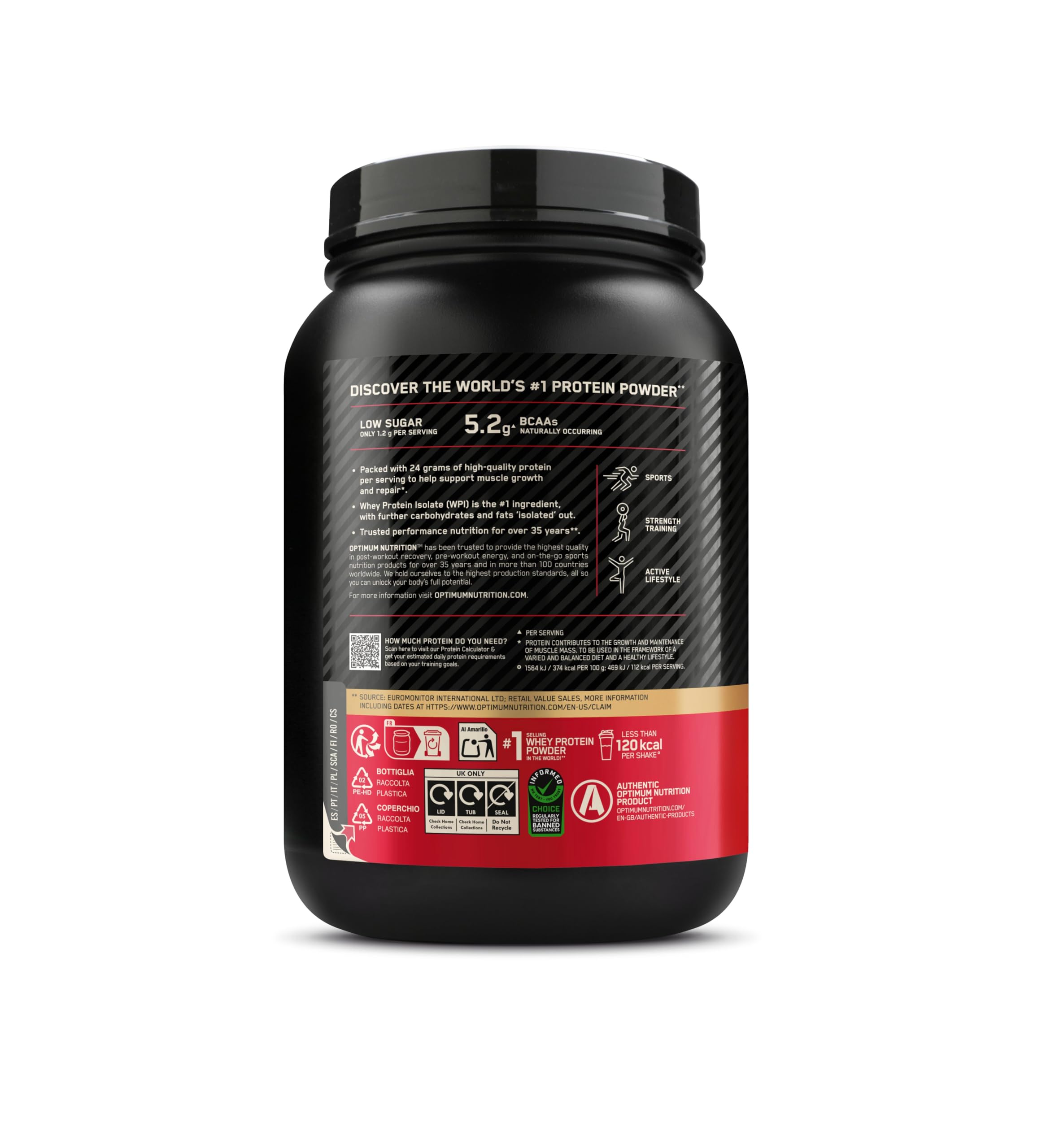 Optimum Nutrition Gold Standard 100% Whey Protein Powder,900 g - New - BBE 06/2027