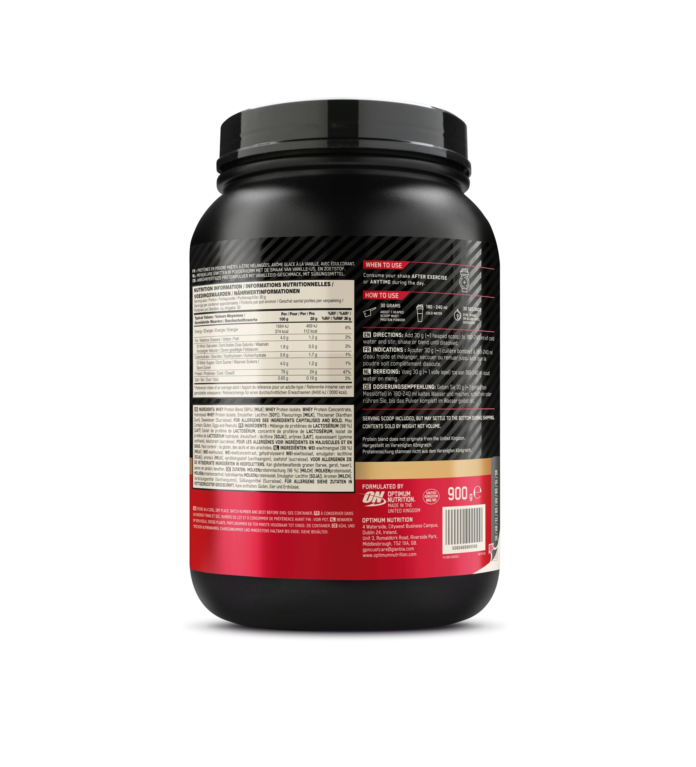 Optimum Nutrition Gold Standard 100% Whey Protein Powder,900 g - New - BBE 06/2027