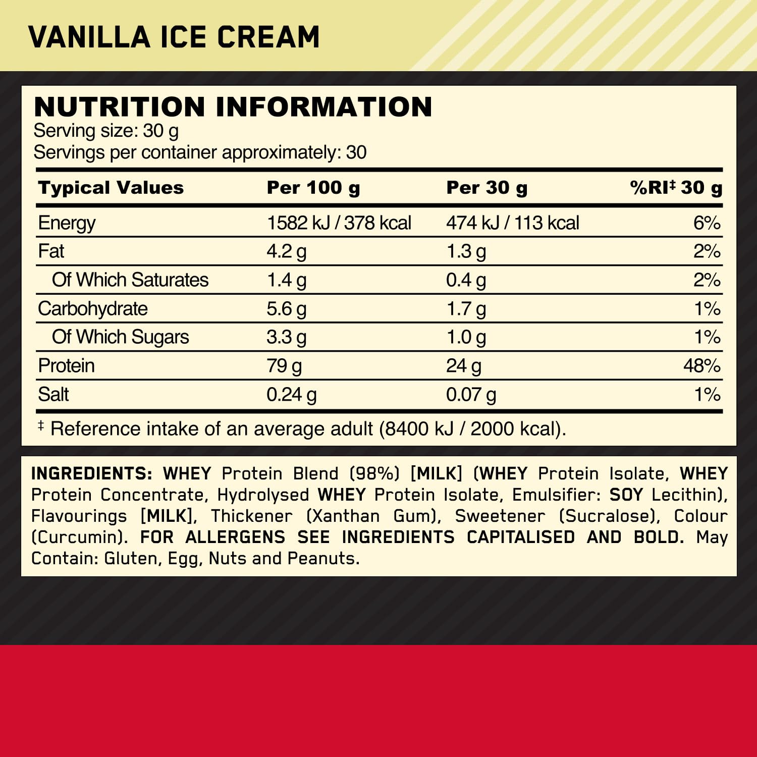 Optimum Nutrition Gold Standard 100% Whey Protein Powder,900 g - New - BBE 06/2027