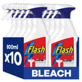 Flash Multi-Purpose Bleach Cleaning Spray - Hard Surfaces Kitchen Cleaner - 8L (10 x 800ml) - New