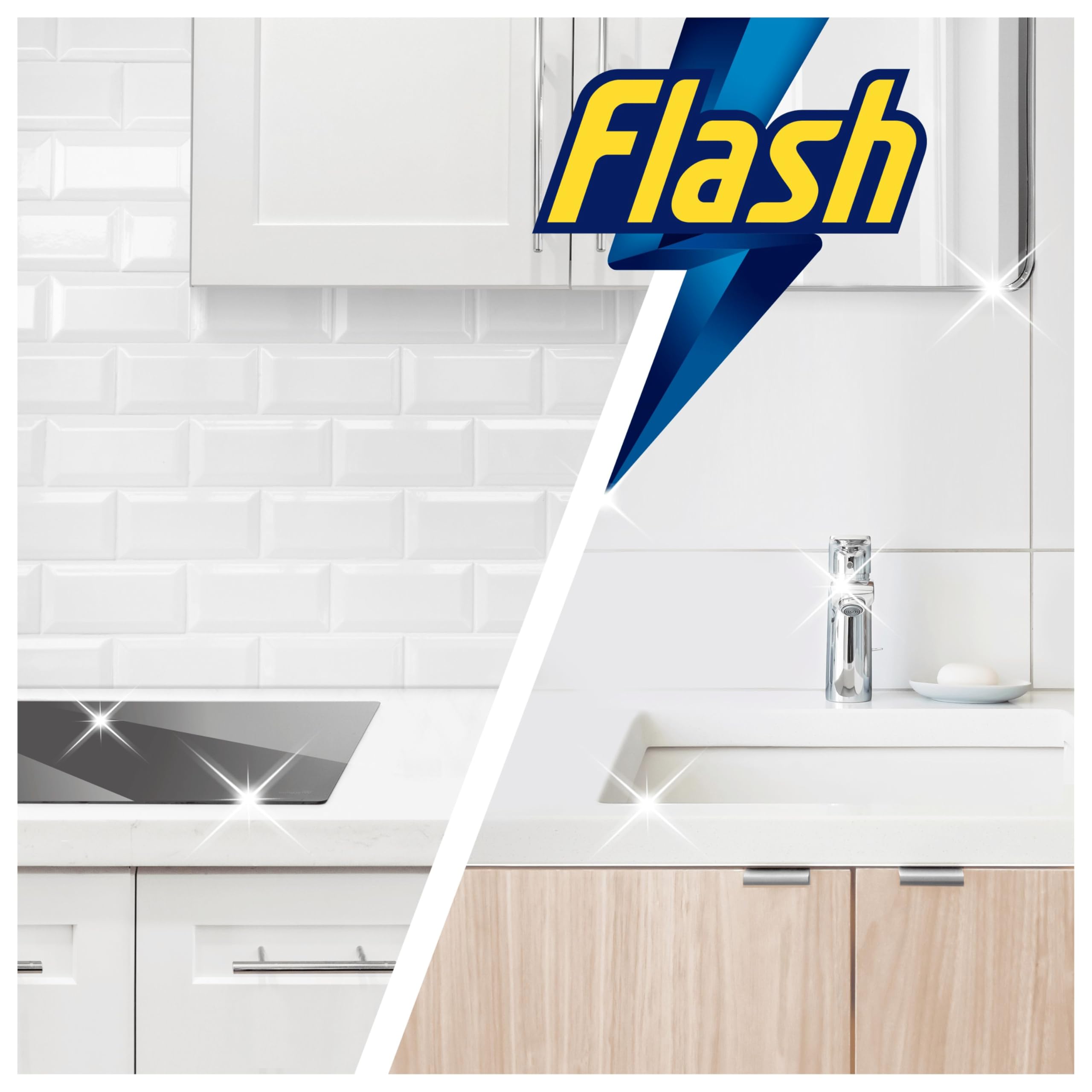 Flash Multi-Purpose Bleach Cleaning Spray - Hard Surfaces Kitchen Cleaner - 8L (10 x 800ml) - New