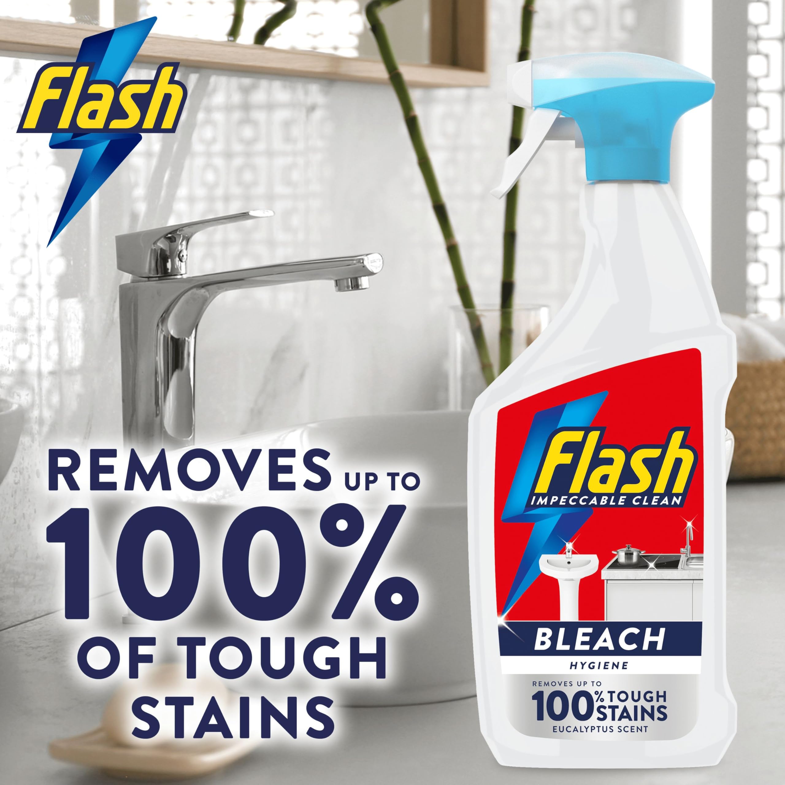 Flash Multi-Purpose Bleach Cleaning Spray - Hard Surfaces Kitchen Cleaner - 8L (10 x 800ml) - New
