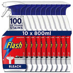 Flash Multi-Purpose Bleach Cleaning Spray - Hard Surfaces Kitchen Cleaner - 8L (10 x 800ml) - New