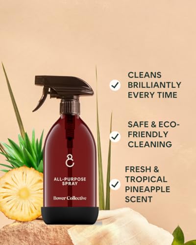 Bower Collective Natural Cleaning Starter Kit, 3 Products with Glass Dispensers | Multi Purpose Cleaner, Limescale Remover & Hand Soap Refills | Eco Friendly Cleaning Products Bundle | Home Essentials - Damaged Box