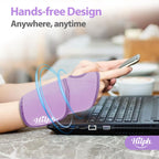 Hilph Wrist Ice Pack Wrap - Carpal Tunnel Relief, Reusable Hand Cold Compress - Purple - Damaged Box