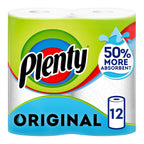 Plenty Original Kitchen Roll, 12 Rolls, Kitchen Towel, Kitchen Tissue - New
