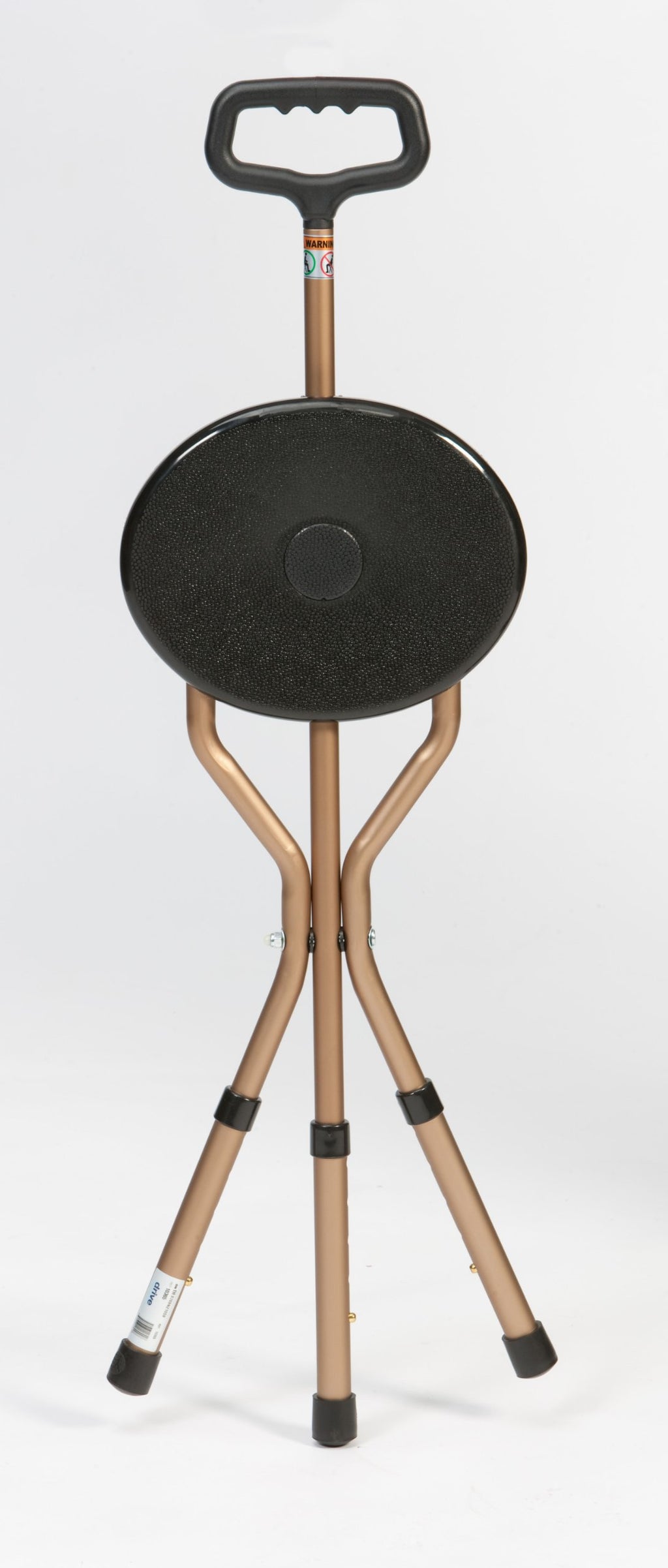 Drive Devilbiss Height Adjustable Aluminium Cane Seat - Walking Stick Stool - Mobility Aid Support - Very Good