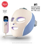 Shark CryoGlow LED Face Mask with Under-Eye Cooling, Anti-Ageing & Blemish Repair, Red & Blue LED, Infrared Light Therapy, USB-C, Remote Control, Storage Bag, Adjustable Straps - Like New