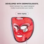 Shark CryoGlow LED Face Mask with Under-Eye Cooling, Anti-Ageing & Blemish Repair, Red & Blue LED, Infrared Light Therapy, USB-C, Remote Control, Storage Bag, Adjustable Straps - Like New