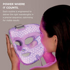 Shark CryoGlow LED Face Mask with Under-Eye Cooling, Anti-Ageing & Blemish Repair, Red & Blue LED, Infrared Light Therapy, USB-C, Remote Control, Storage Bag, Adjustable Straps - Like New