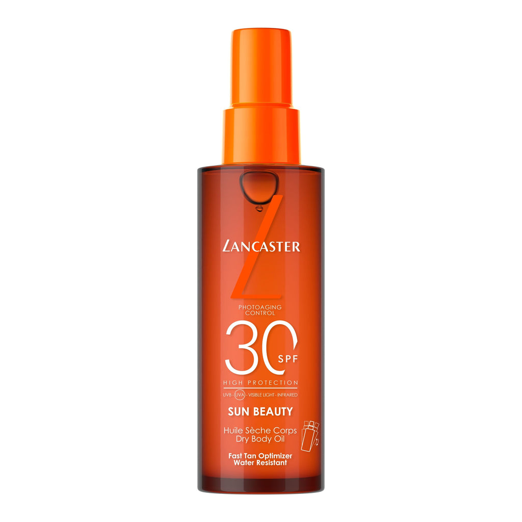 Lancaster Sun Beauty Dry Body Oil SPF50 150ml | Photoaging Control | Broad Spectrum Sun Protection | Fast Tan Optimizer | Water Resistant Formula | Dries Invisible | Suitable for All Skin Types - New