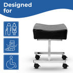 DAYS Adjustable Footstool - Supportive Foots tool with Castors, Height Adjustable Foot Rest Under Desk, Ergonomic Footrest for Living Room & Office, Comfortable & Stable Leg Support for Elderly - Good