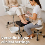 DAYS Adjustable Footstool - Supportive Foots tool with Castors, Height Adjustable Foot Rest Under Desk, Ergonomic Footrest for Living Room & Office, Comfortable & Stable Leg Support for Elderly - Good