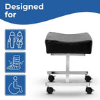 DAYS Adjustable Footstool - Supportive Foots tool with Castors, Height Adjustable Foot Rest Under Desk, Ergonomic Footrest for Living Room & Office, Comfortable & Stable Leg Support for Elderly - Good