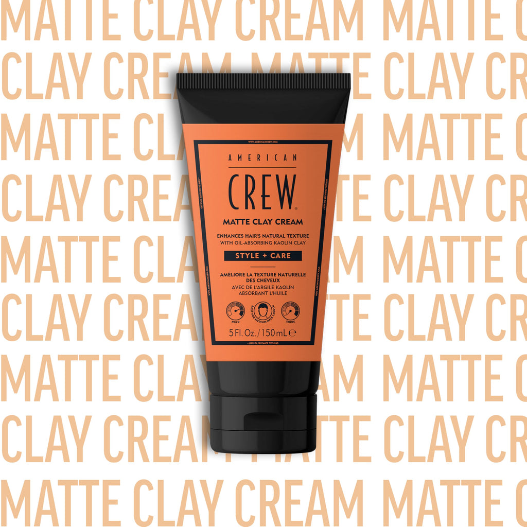 American Crew Matte Clay Cream - Hybrid hair styling clay gel for men | Absorbs Hair Oil & Detoxifies | Medium hold with matte finish | Natural Hair Gel for Men - New