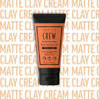 American Crew Matte Clay Cream - Hybrid hair styling clay gel for men | Absorbs Hair Oil & Detoxifies | Medium hold with matte finish | Natural Hair Gel for Men - New