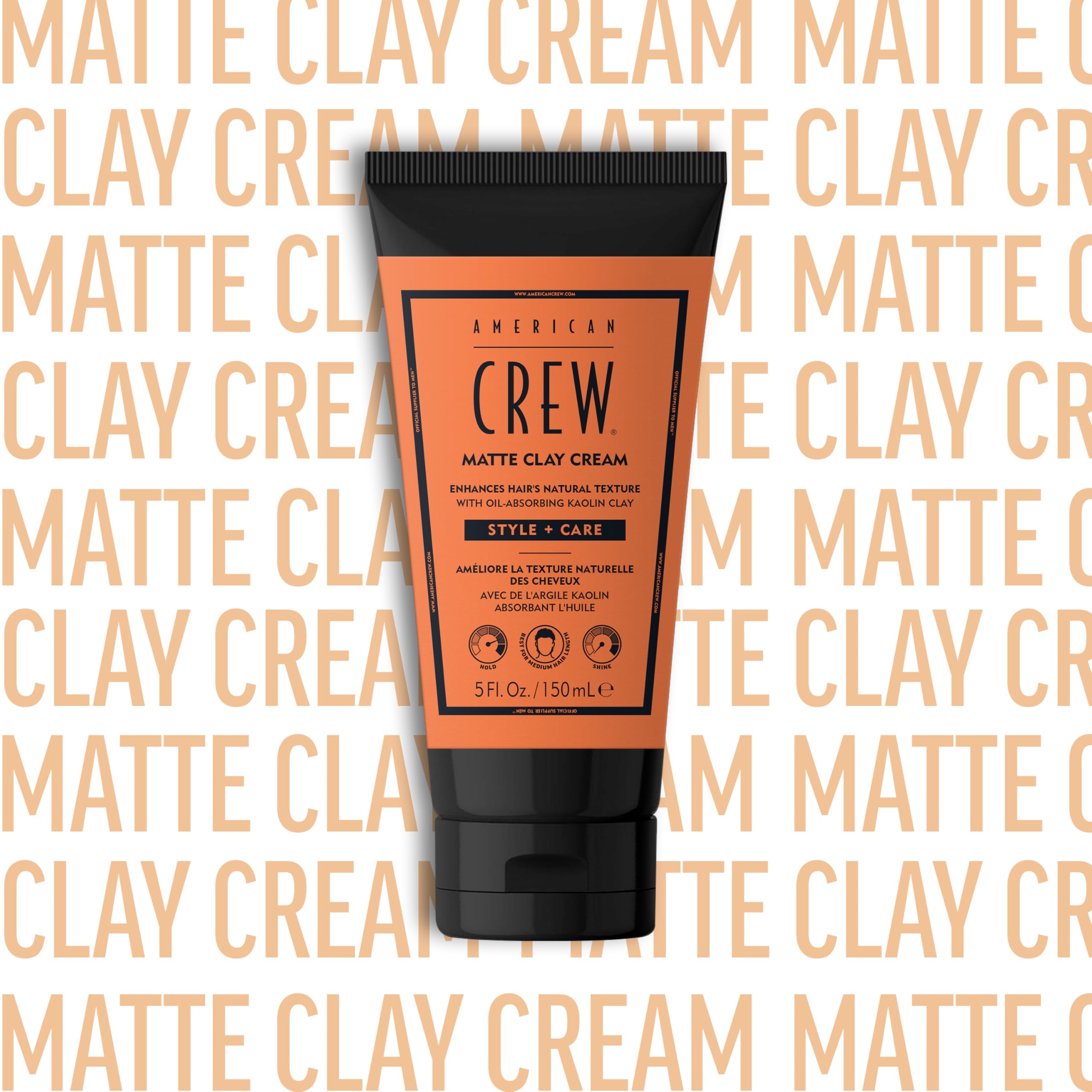 American Crew Matte Clay Cream - Hybrid hair styling clay gel for men | Absorbs Hair Oil & Detoxifies | Medium hold with matte finish | Natural Hair Gel for Men - New