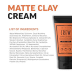 American Crew Matte Clay Cream - Hybrid hair styling clay gel for men | Absorbs Hair Oil & Detoxifies | Medium hold with matte finish | Natural Hair Gel for Men - New