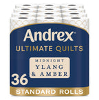 Andrex Ultimate Quilt Toilet Roll 36 Rolls - Midnight Ylang & Amber, 3-Ply, Soft Thick Sheets, Bulk Buy, FSC Certified - Damaged Box