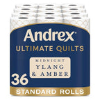 Andrex Ultimate Quilt Toilet Roll 36 Rolls - Midnight Ylang & Amber, 3-Ply, Soft Thick Sheets, Bulk Buy, FSC Certified - Damaged Box