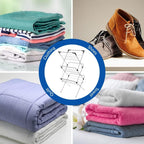 1ABOVE 3 Tier Clothes Airer Dryer Rack - 15m Drying Space - Indoor Outdoor Laundry Washing Line Horse - Black & Grey - Non-Slip Feet - New
