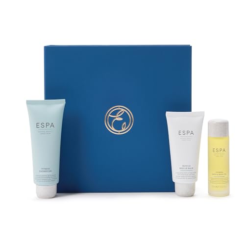 ESPA Fitness Collection | Muscle Rescue Balm & Refreshing Body & Shower Gel with Peppermint, Eucalyptus & Lavender | Post-Workout Recovery & Soothe Tired Muscles - Damaged Box