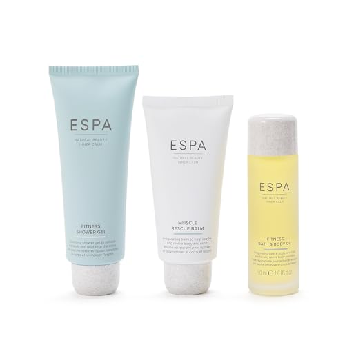 ESPA Fitness Collection | Muscle Rescue Balm & Refreshing Body & Shower Gel with Peppermint, Eucalyptus & Lavender | Post-Workout Recovery & Soothe Tired Muscles - Damaged Box