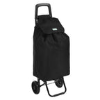 Rainberg 50Ltr Lightweight 2 Wheels Shopping Trolley, Hard Wearing & Foldaway Trendy Folding, Collapsible Push/Pull Carts for Easy Storage (Black) - Damaged Box