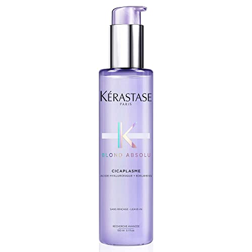 K'erastase Blond Absolu, Fortifying Heat Protecting Serum, For Lightened and Highlighted Hair, With Hyaluronic Acid and Edelweiss Flower, Cicaplasme, 250 ml - Damaged Box
