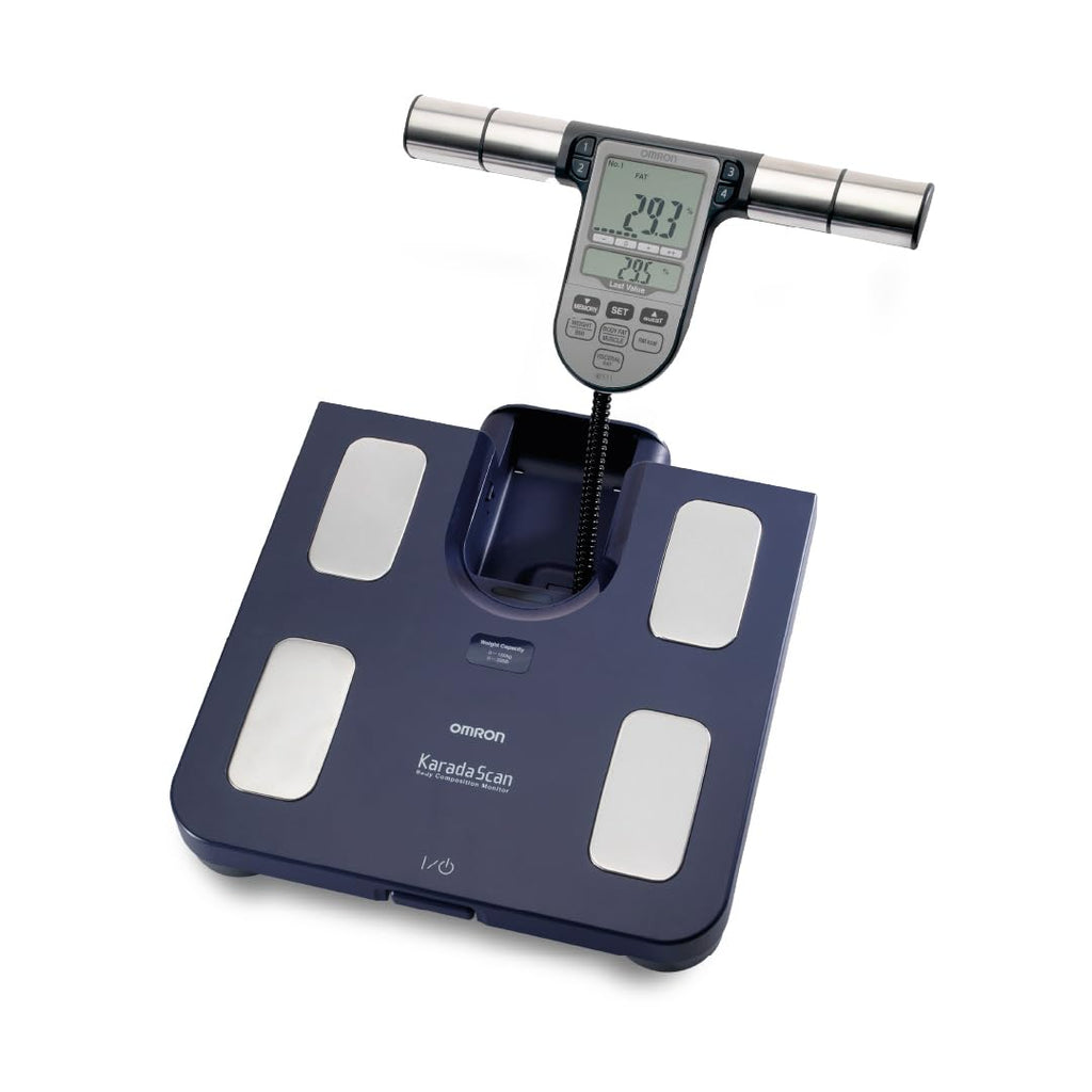 OMRON BF511 Body Composition Monitor - 8-Sensor Full Body Measurement Scale - BMI, Body Fat, 150kg Digital Weighing Scale - Damaged Box
