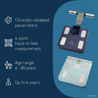 OMRON BF511 Body Composition Monitor - 8-Sensor Full Body Measurement Scale - BMI, Body Fat, 150kg Digital Weighing Scale - Damaged Box