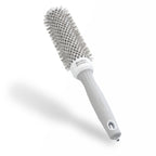 Olivia Garden Expert Blowout Speed - White & Grey - 35 - Ceramic Coated Round Brush with Extra Long Barrel for 25% Faster Blowouts - New
