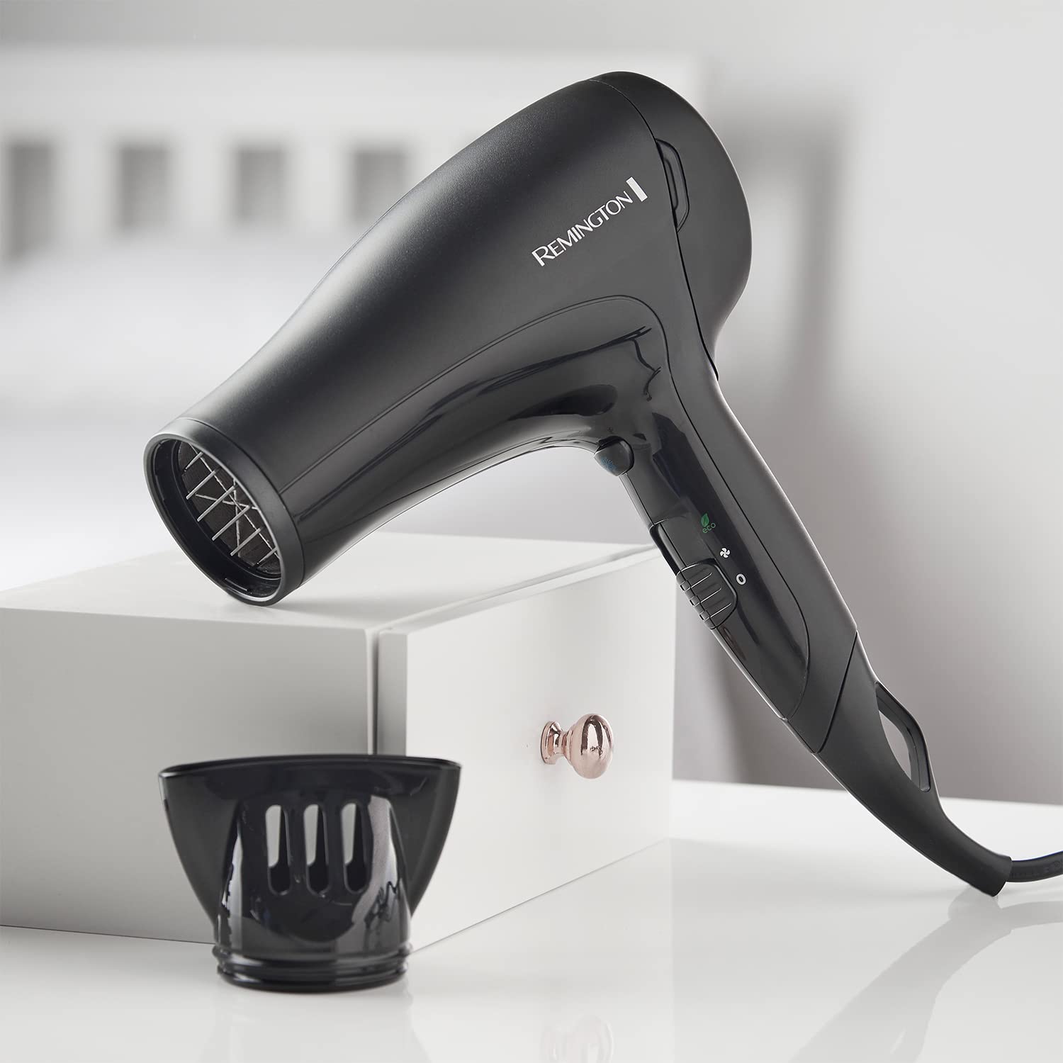 Remington D3010 Power Dry Lightweight Hair Dryer, 2000 W, Black - Damaged Box