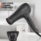 Remington D3010 Power Dry Lightweight Hair Dryer, 2000 W, Black - Damaged Box
