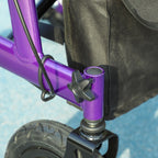 HOMCOM Folding Rollator Walker with Seat - Backrest - Lightweight 4-Wheeled Walking Frame - Purple - Adjustable Handle - Dual Brakes - New