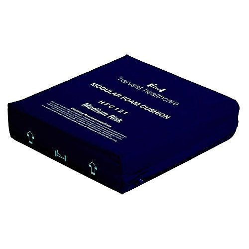 Harvest Healthcare Modular Foam Pressure Care Cushion -Medium Risk (Eligible for VAT relief in the UK), 430(L)x430(W)x95(H) mm, Paired Mattress - Community (HSMCOM), Safe Working Load 95kg / 15st - Damaged Box