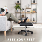 VIVO Ergonomic Mobile Footrest with Wheels - Height Adjustable Desk Stool - Thick Padding - Homewares - Damaged Box