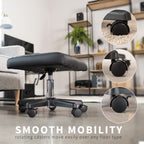 VIVO Ergonomic Mobile Footrest with Wheels - Height Adjustable Desk Stool - Thick Padding - Homewares - Damaged Box