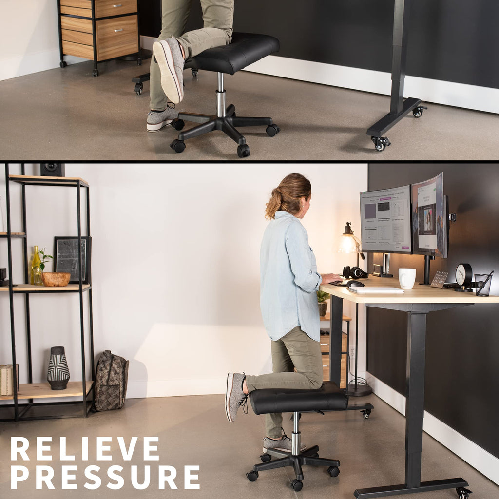 VIVO Ergonomic Mobile Footrest with Wheels - Height Adjustable Desk Stool - Thick Padding - Homewares - Damaged Box