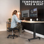 VIVO Ergonomic Mobile Footrest with Wheels - Height Adjustable Desk Stool - Thick Padding - Homewares - Damaged Box